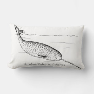 Narwhal Whale Unicorn van het Zee Kussen