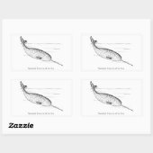 Narwhal Whale Unicorn van het Zee Rechthoekige Sticker (Vel)