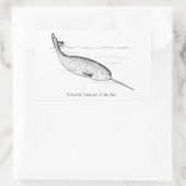 Narwhal Whale Unicorn van het Zee Rechthoekige Sticker (Tas)