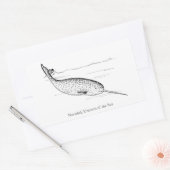 Narwhal Whale Unicorn van het Zee Rechthoekige Sticker (Envelop)