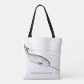 Narwhal Whale Unicorn van het Zee Tote Bag (Achterkant)