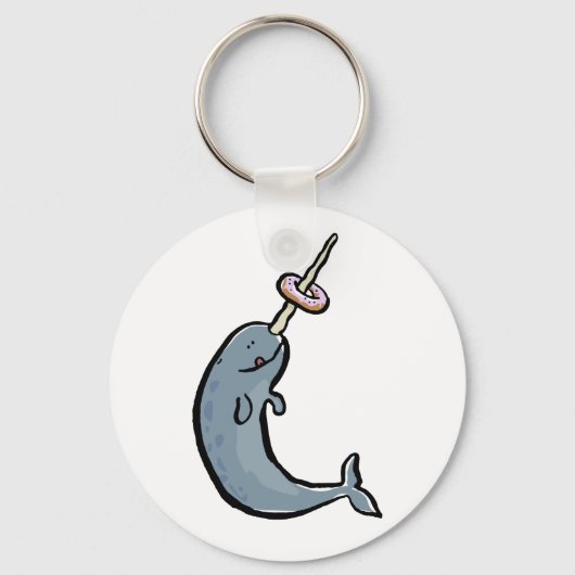 narwhale en donut sleutelhanger (Voorkant)
