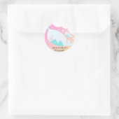 Narwhale Ombre Baby shower Dank u wel Ronde Sticker (Tas)