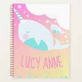 Narwhale Ombre Baby shower Pastel Planner (Voorkant)