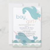 Narwhals on the Waves Genre Reveal Invitation (Devant)