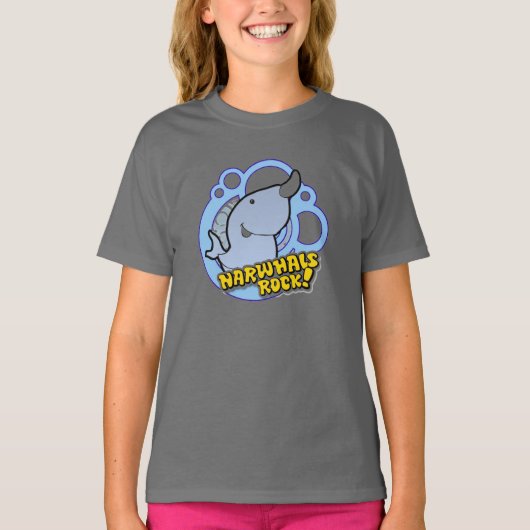 Narwhals Rock! T-shirt (Voorkant)