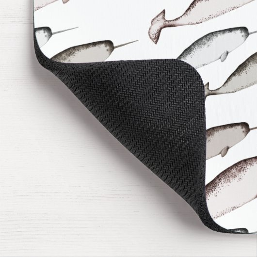 Narwhals Swim - Narwhal Pattern Muismat (Hoek)