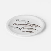 Narwhals Swim - Narwhal Pattern Papieren Bordje (Gekanteld)