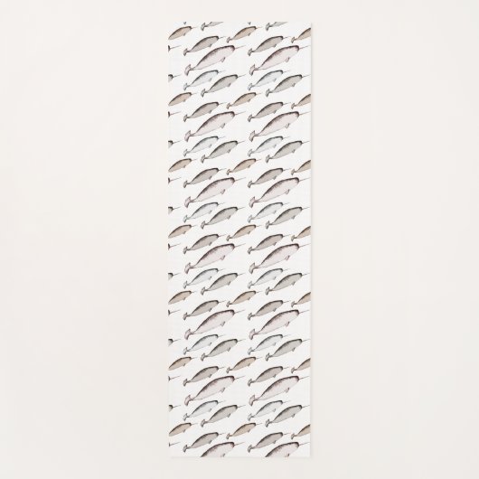 Narwhals Swim - Narwhal Pattern Yogamat (Voorkant)
