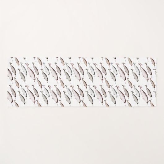 Narwhals Swim - Narwhal Pattern Yogamat (Voorkant (horizontaal))