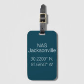 NAS Jacksonville Latitude Longitude Bagagelabel (Voorkant (verticaal))