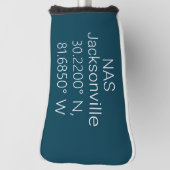 NAS Jacksonville Latitude Longitude Golfheadcover (Draai 90)