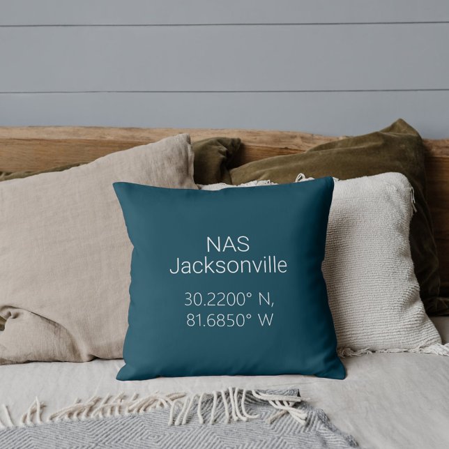 NAS Jacksonville Latitude Longitude Kussen (Creator heeft geüpload)