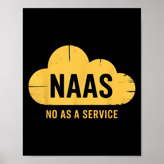 NAS No as a Service Cloud-computer IT-ondersteunin Poster (Voorkant)