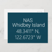 NAS Whidbey Island Latitude Longitude Briefkaart (Voorkant / Achterkant)