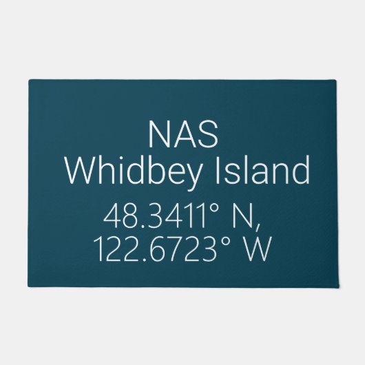 NAS Whidbey Island Latitude Longitude Deurmat (Voorkant)