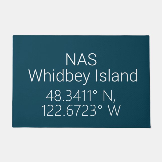 NAS Whidbey Island Latitude Longitude Deurmat (Voorkant)