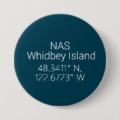 NAS Whidbey Island Latitude Longitude Ronde Button 7,6 Cm (Voorkant)
