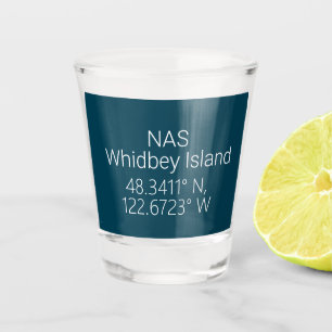 NAS Whidbey Island Latitude Longitude Shot Glas