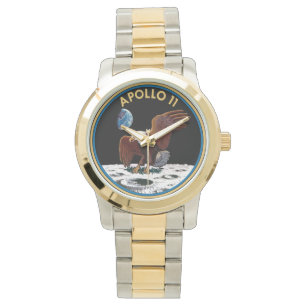 NASA Apollo 11 Logo gouden Toon horloge