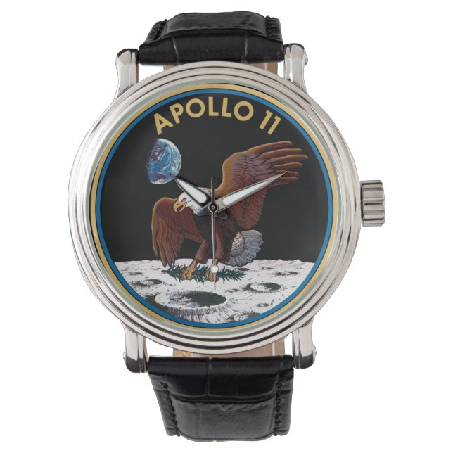 NASA Apollo 11 Logo ronde horloge (Voorkant)
