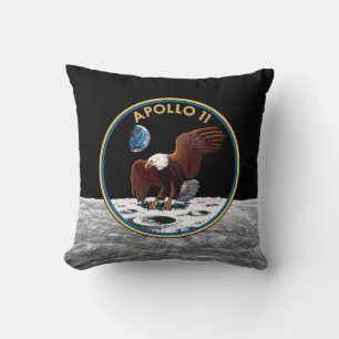 NASA Apollo 11 Maanlanding Maan Patch Insigne Kussen
