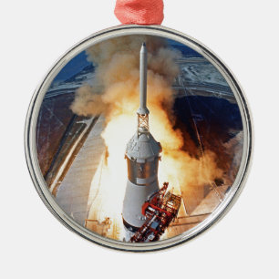 NASA Apollo 11 Maanlanding Raketlancering Metalen Ornament