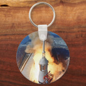 NASA Apollo 11 Maanlanding Raketlancering Sleutelhanger (Voorkant)