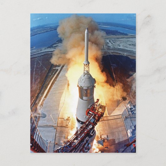 NASA Apollo 11 Moon Landing Rocket Launch Briefkaart (Voorkant)