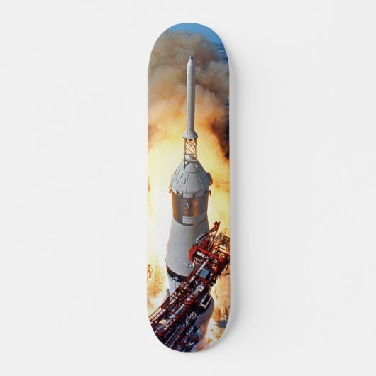 NASA Apollo 11 Moon Landing Rocket Launch Skateboard (Voorkant)