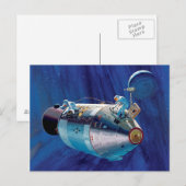 NASA Apollo 15 Command Service Module Kunstwerk Briefkaart (Voorkant / Achterkant)