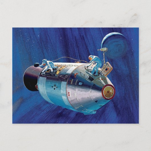 NASA Apollo 15 Command Service Module Kunstwerk Briefkaart (Voorkant)