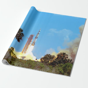 NASA Apollo 16 Saturn V-raketlancering Cadeaupapier
