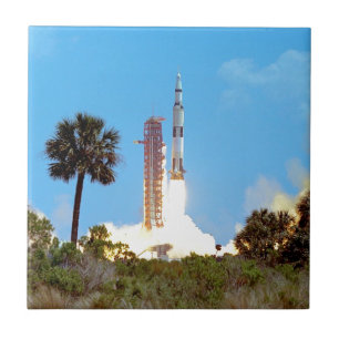 NASA Apollo 16 Saturn V-raketlancering Tegeltje