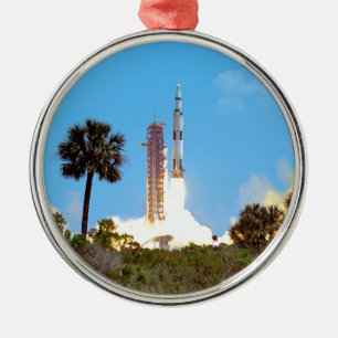 NASA Apollo 16 Saturn V Rocket Launch Metalen Ornament