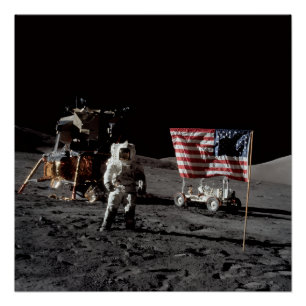 NASA Apollo 17-maanlandingsmissie, 1972 Perfect Poster