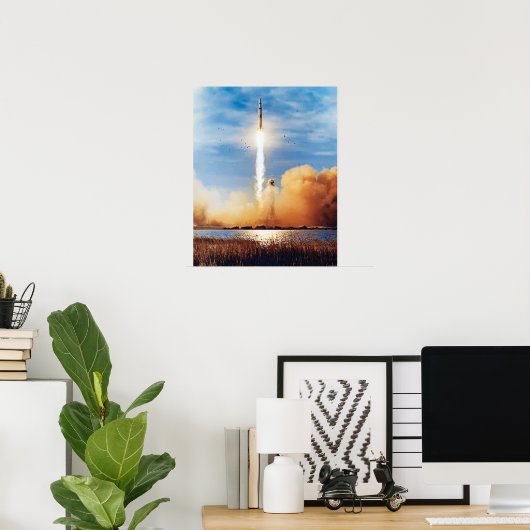 NASA Apollo 8 Rocket Launch Kennedy Space Center Poster (Thuiskantoor)
