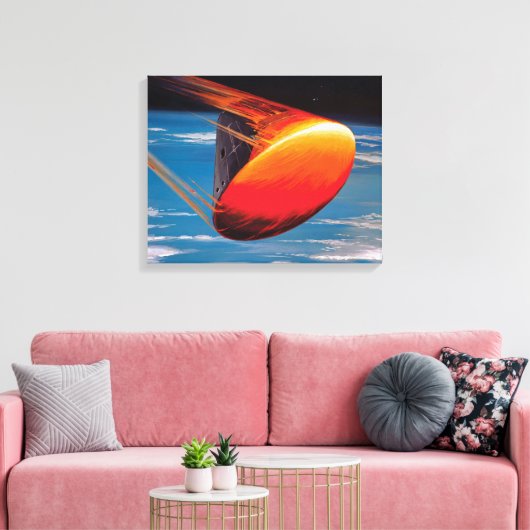 NASA Apollo Command Module Ruimtecapsule Kunstwerk Canvas Afdruk (Insitu (Woonkamer))