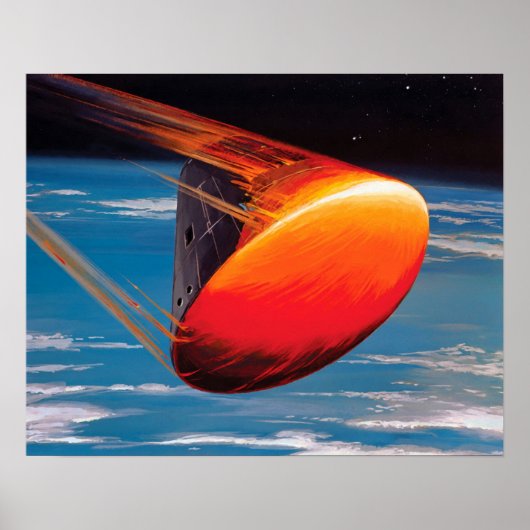 NASA Apollo Command Module Ruimtecapsule Kunstwerk Poster (Voorkant)