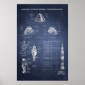 NASA Apollo Saturn V Spacecraft Command Module Poster (Voorkant)