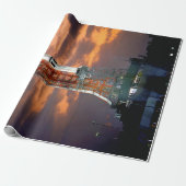 NASA Apollo Soyuz Start Sunrise Launchpad Cadeaupapier (Uitgerold)
