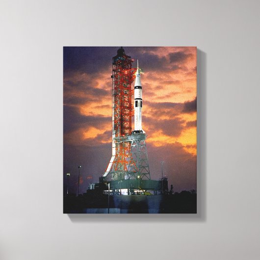 NASA Apollo Soyuz Start Sunrise Launchpad Canvas Afdruk (Voorkant)