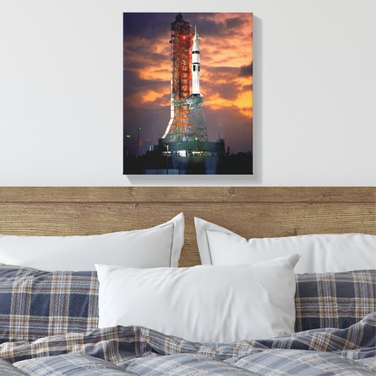 NASA Apollo Soyuz Start Sunrise Launchpad Canvas Afdruk (Insitu (Slaapkamer))