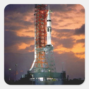 NASA Apollo Soyuz Start Sunrise Launchpad Vierkante Sticker