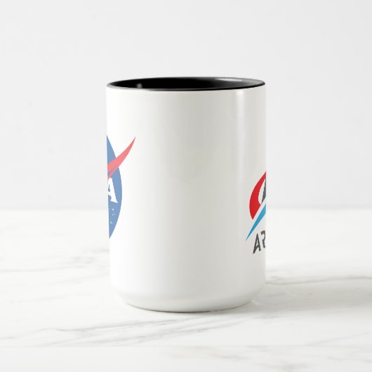 NASA Artemis Logo Eclipse Black Trim Mok (Midden)