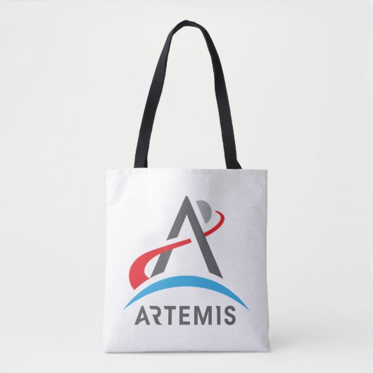 NASA Artemis Logo Rocket White Draagtas (Voorkant)