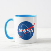 NASA Artemis Logo Uranus Blauw/Wit Mok (Links)