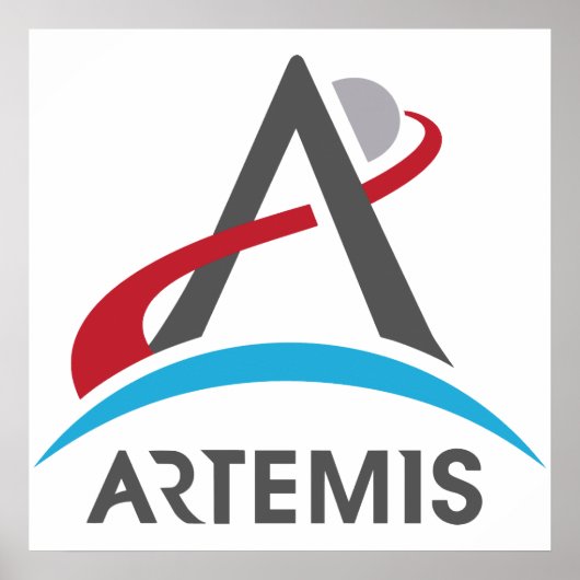 NASA Artemis Program Logo Mars 2024 Astronaut Poster (Voorkant)