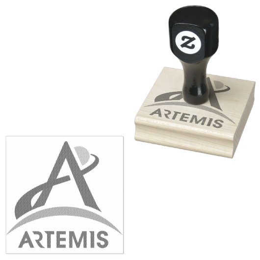 NASA Artemis Program Logo Mars 2024 Astronaut Rubberstempel (Gestempeld)