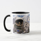 NASA Astronaut Holding Sign. - Aangepaste tekst to Mok (Links)